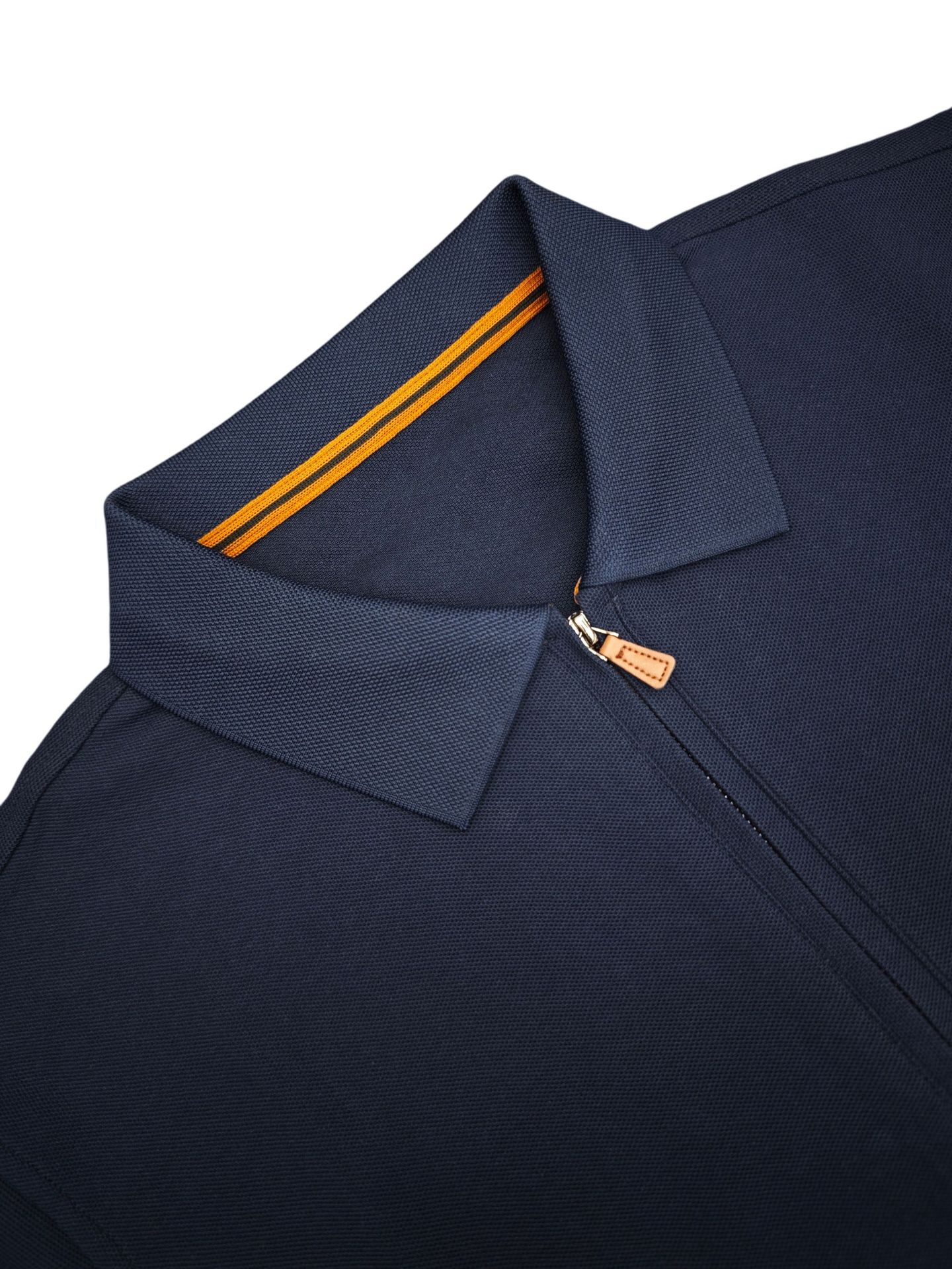 Men's Half-Zip Polo Shirt Long Sleeve Cotton Blend Knit Top for Fall and Winter Casual Wear