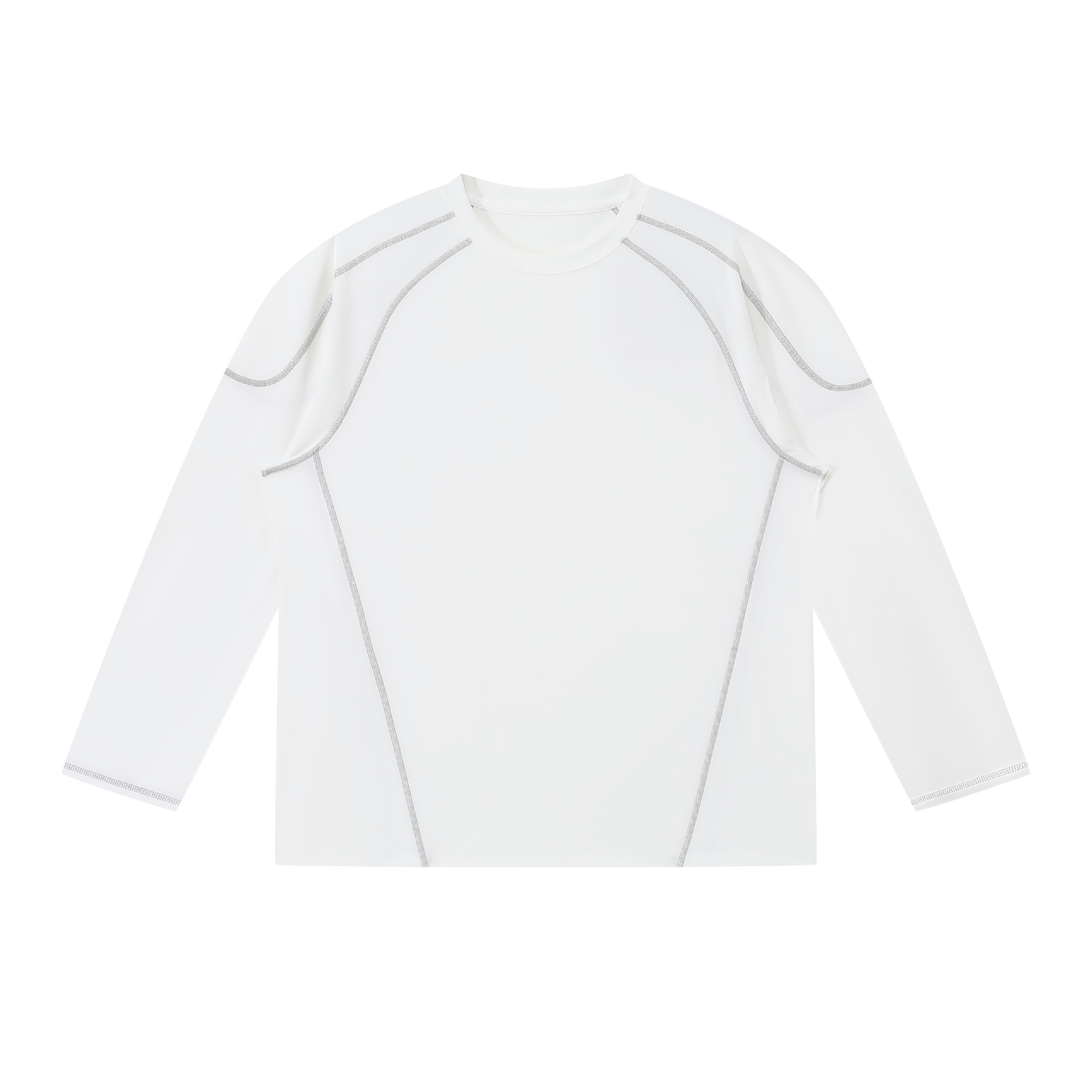 Men's Long Sleeve Athletic T-Shirt, Polyester Crew Neck Quick Dry Breathable Top for Outdoor Training and Casual Wear