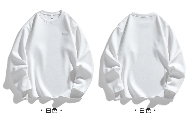 Men's Long Sleeve Cotton T-Shirt, Loose Fit Crew Neck Letter Print Top for Teens