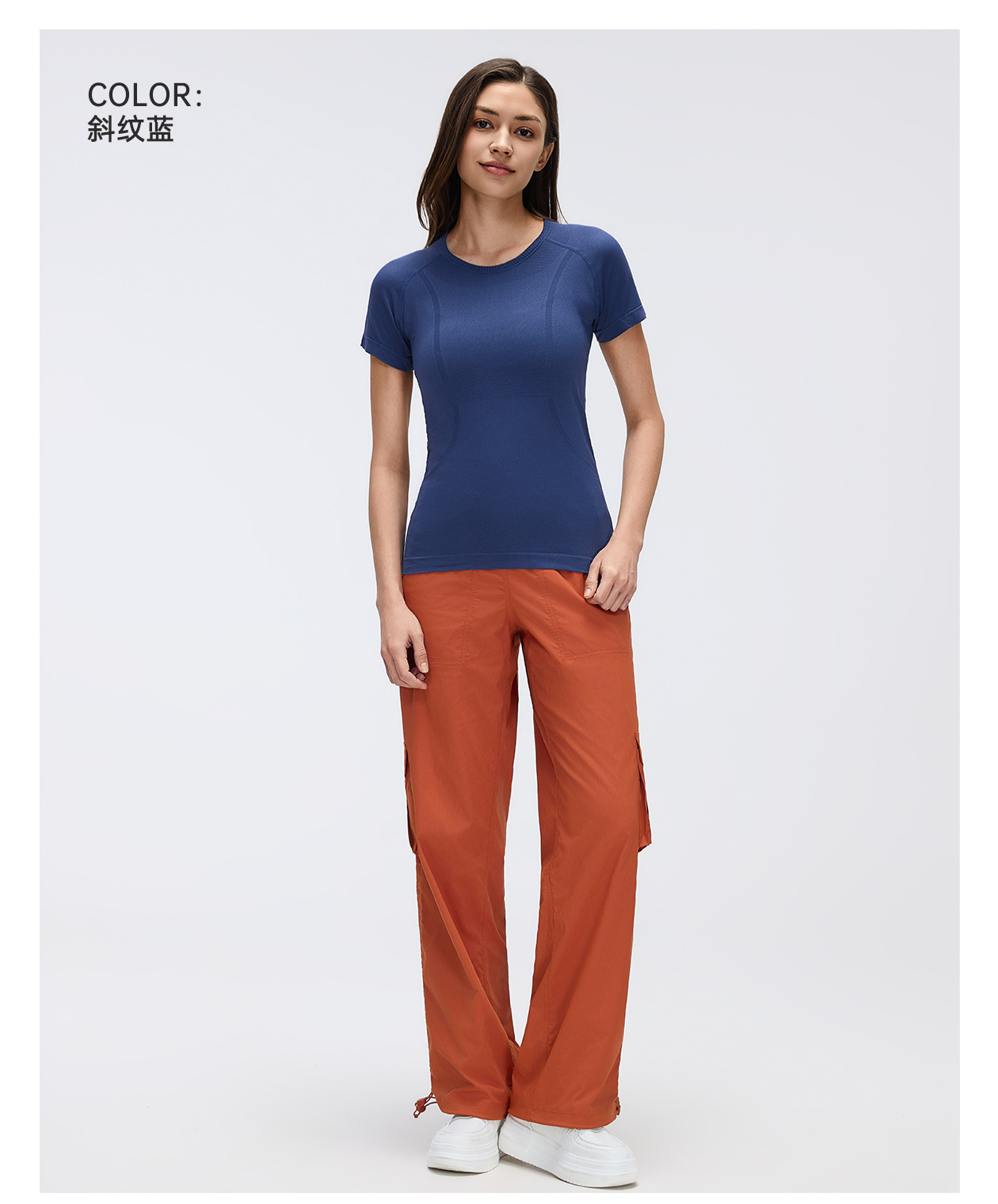 Women's Short Sleeve Crewneck Yoga T-Shirt, Breathable Slim Fit Running Gym Top S2067