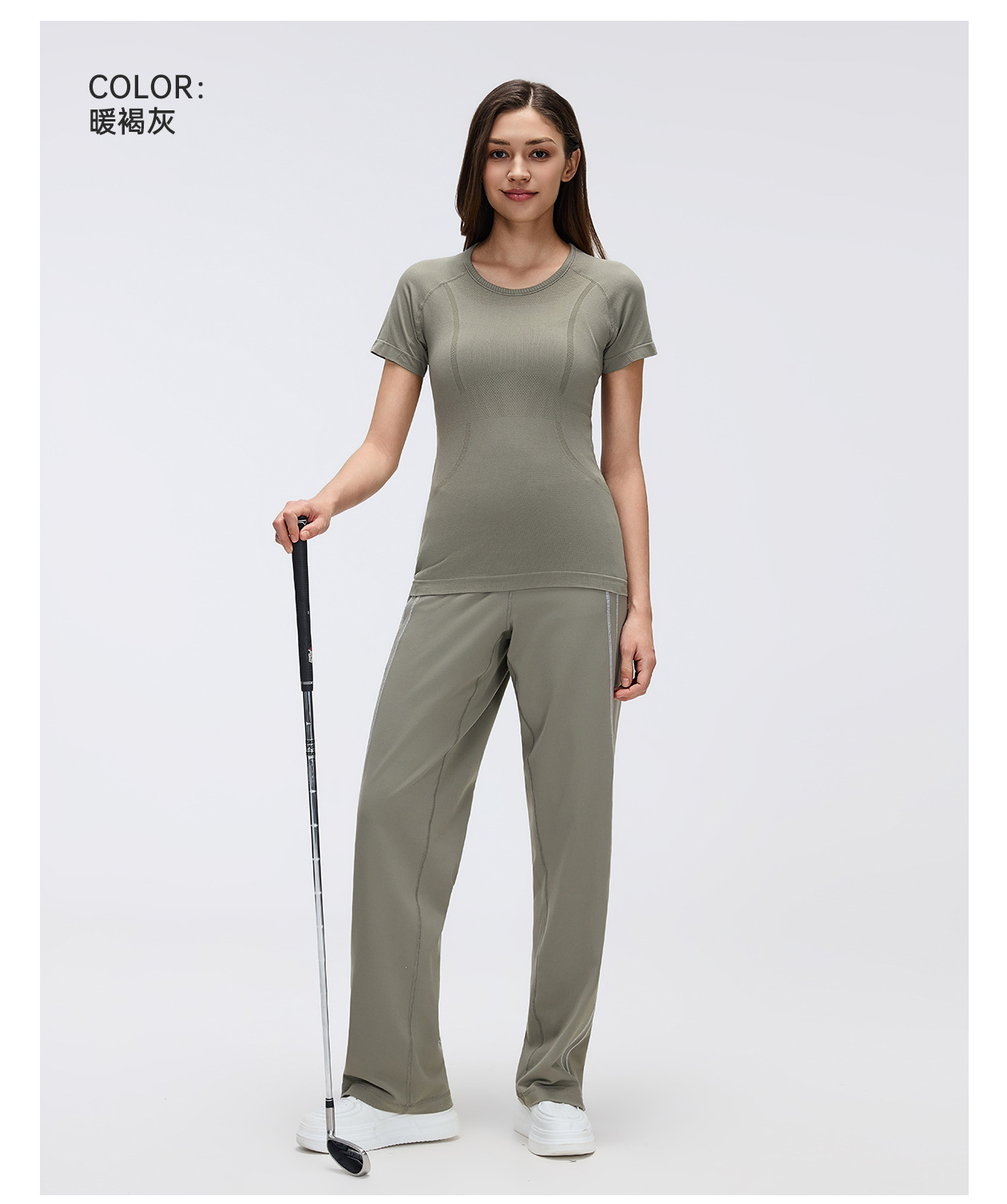 Women's Short Sleeve Crewneck Yoga T-Shirt, Breathable Slim Fit Running Gym Top S2067