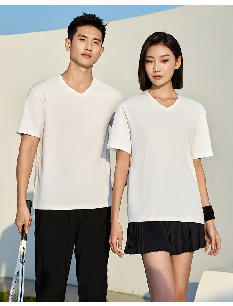 Women Quick-Dry V-Neck T-Shirt Oversize Short Sleeve Custom Logo Summer Workwear Team Shirt