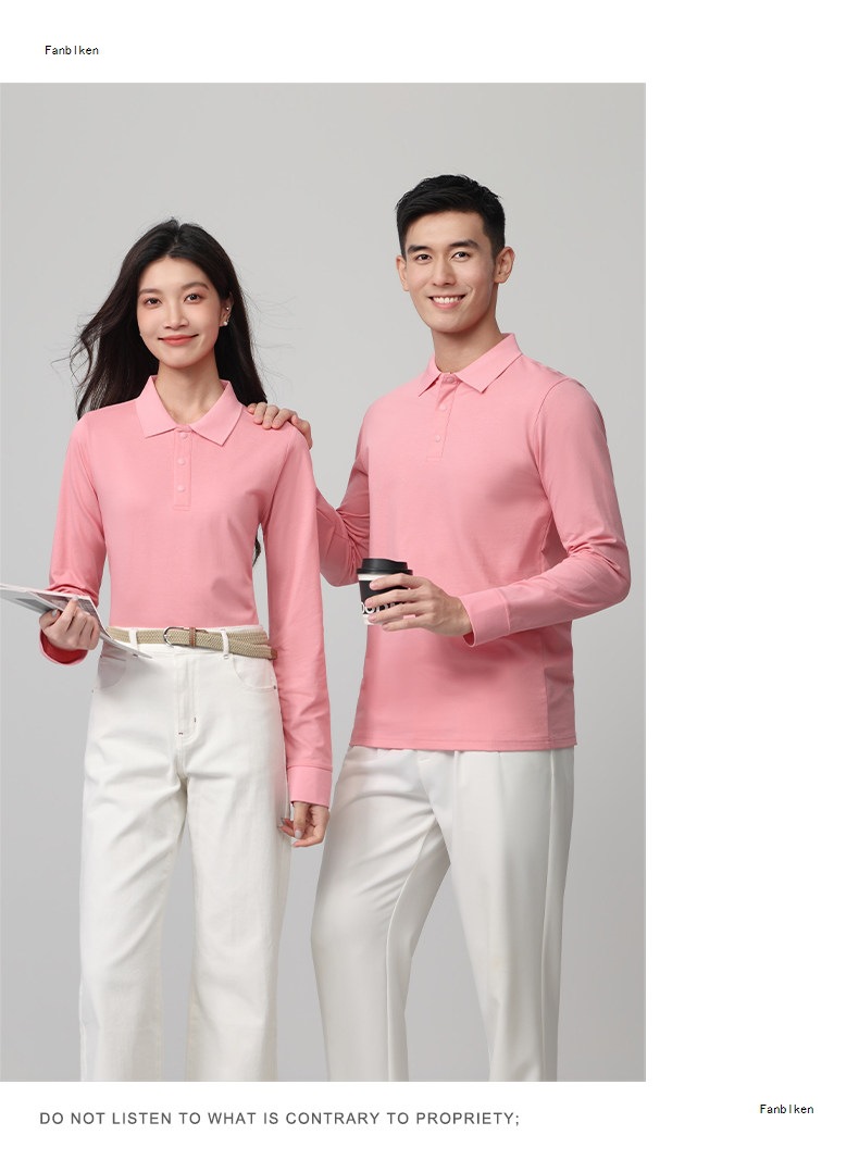 Long Sleeve Polo Shirt Work Uniform with Custom Logo, Slim Fit Polyamide Corporate Employee Tee