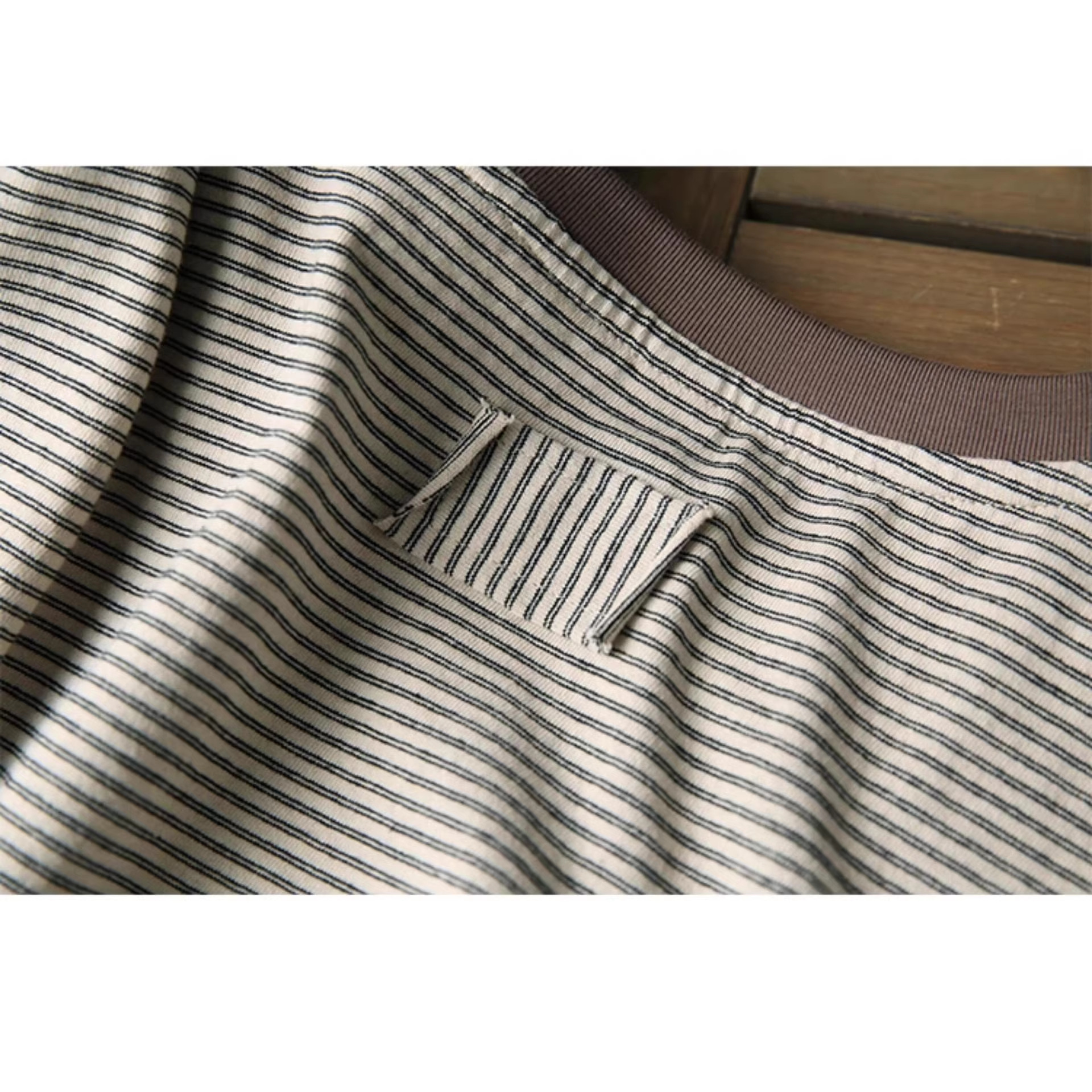 Women Striped Short Sleeve T-Shirt Cotton Blend Crew Neck Loose Fit Casual Top