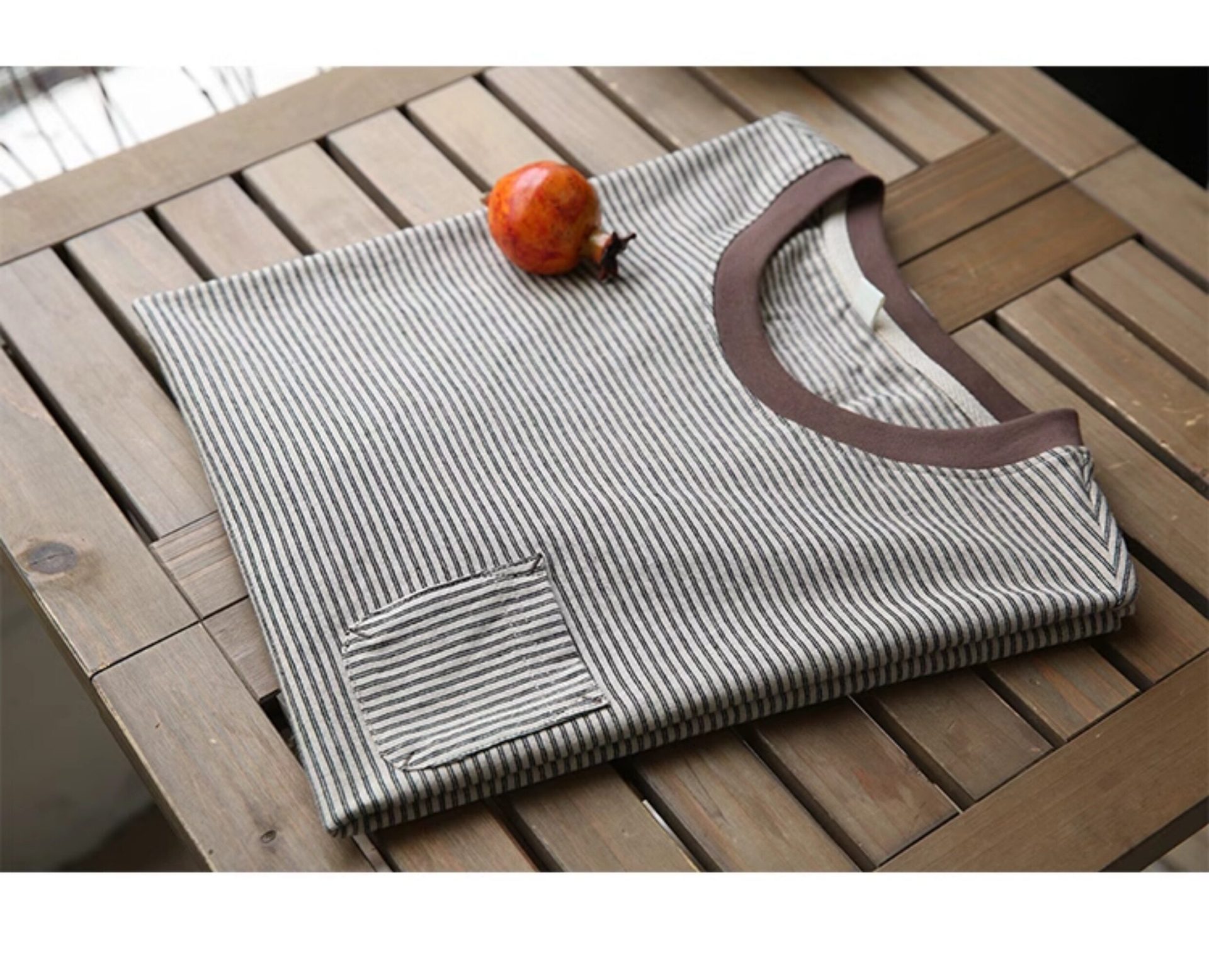 Women Striped Short Sleeve T-Shirt Cotton Blend Crew Neck Loose Fit Casual Top