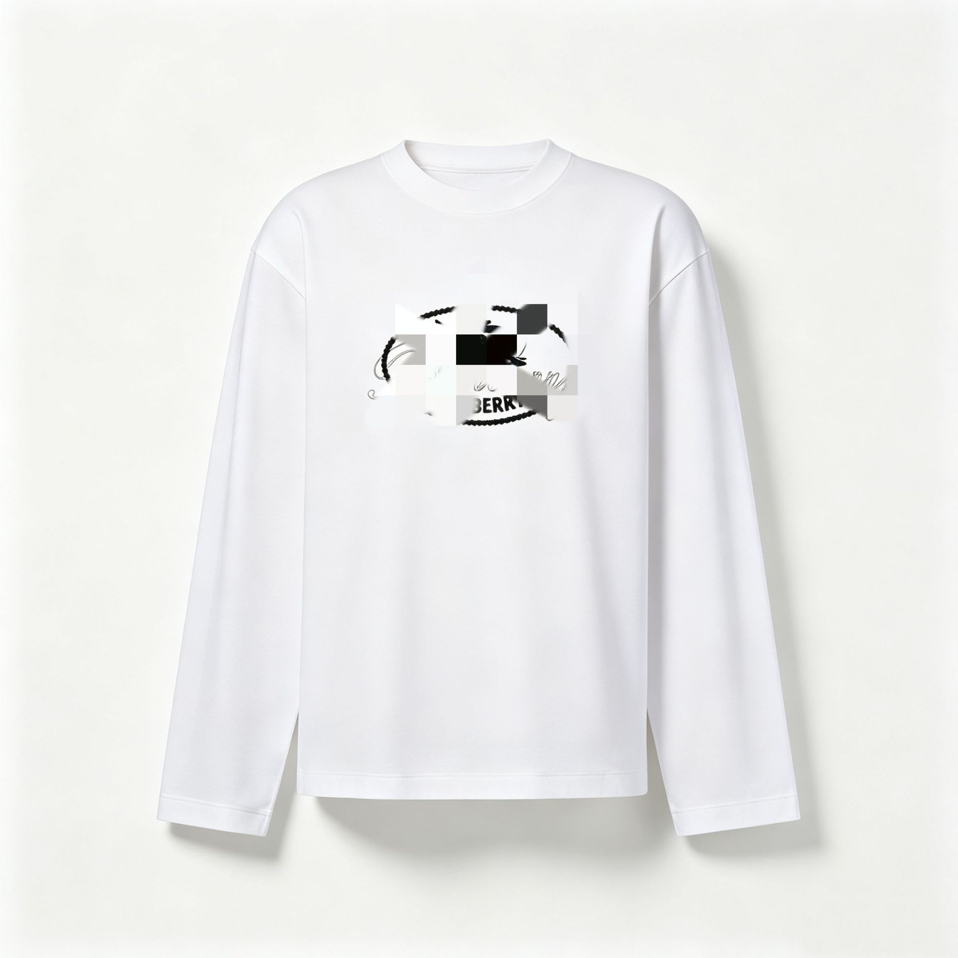 Women Cotton Long Sleeve Crew Neck T-Shirt with Oval Letter Print, Loose Fit Fall Top