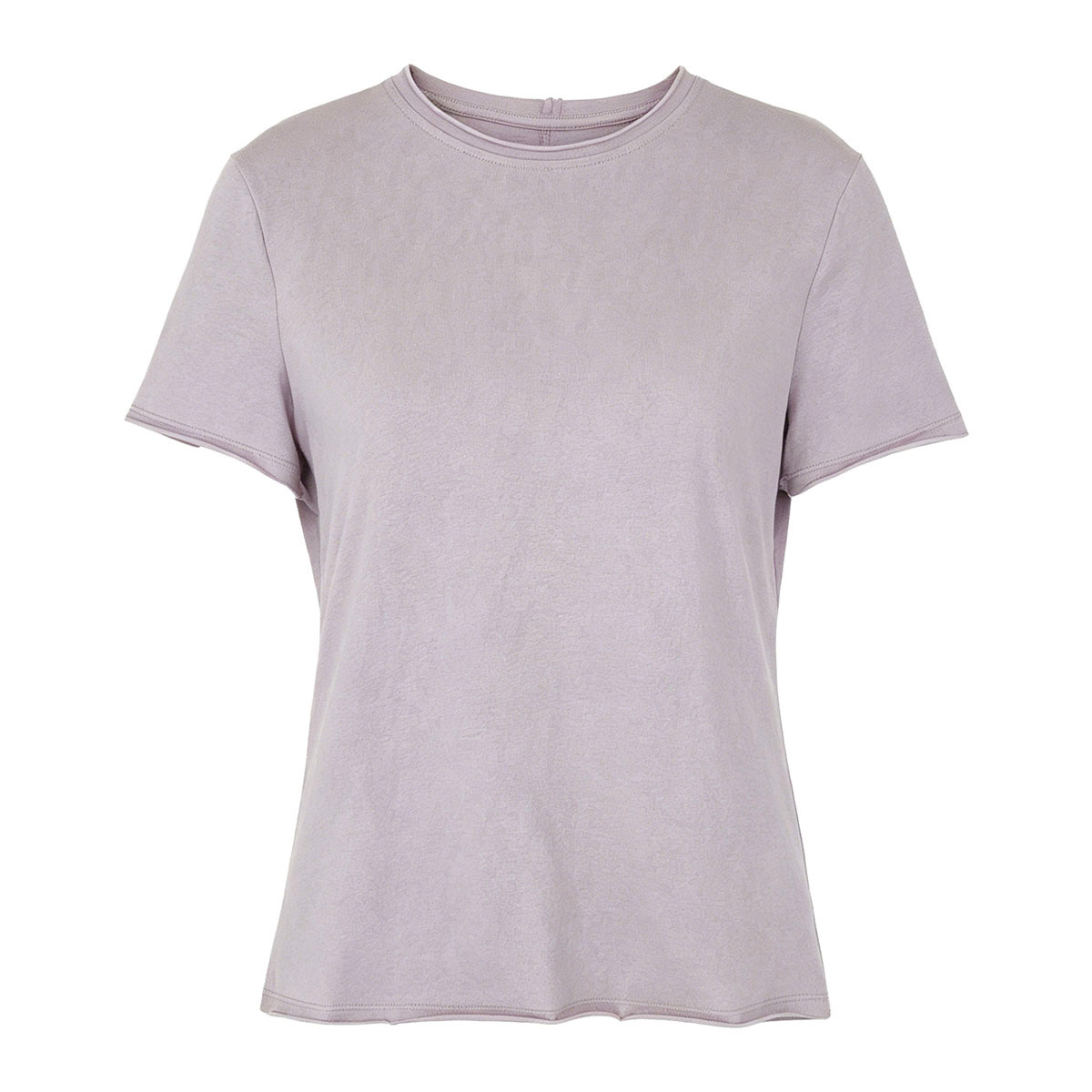 Women Slim Fit Rolled Sleeve Short Sleeve T-Shirt Solid Color Cotton Blend Crew Neck Summer Top