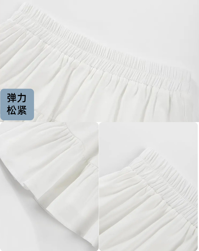 Women White Ballet Style Tiered Mini Skirt, Sweet A-Line Pleated Cake Skirt for Summer
