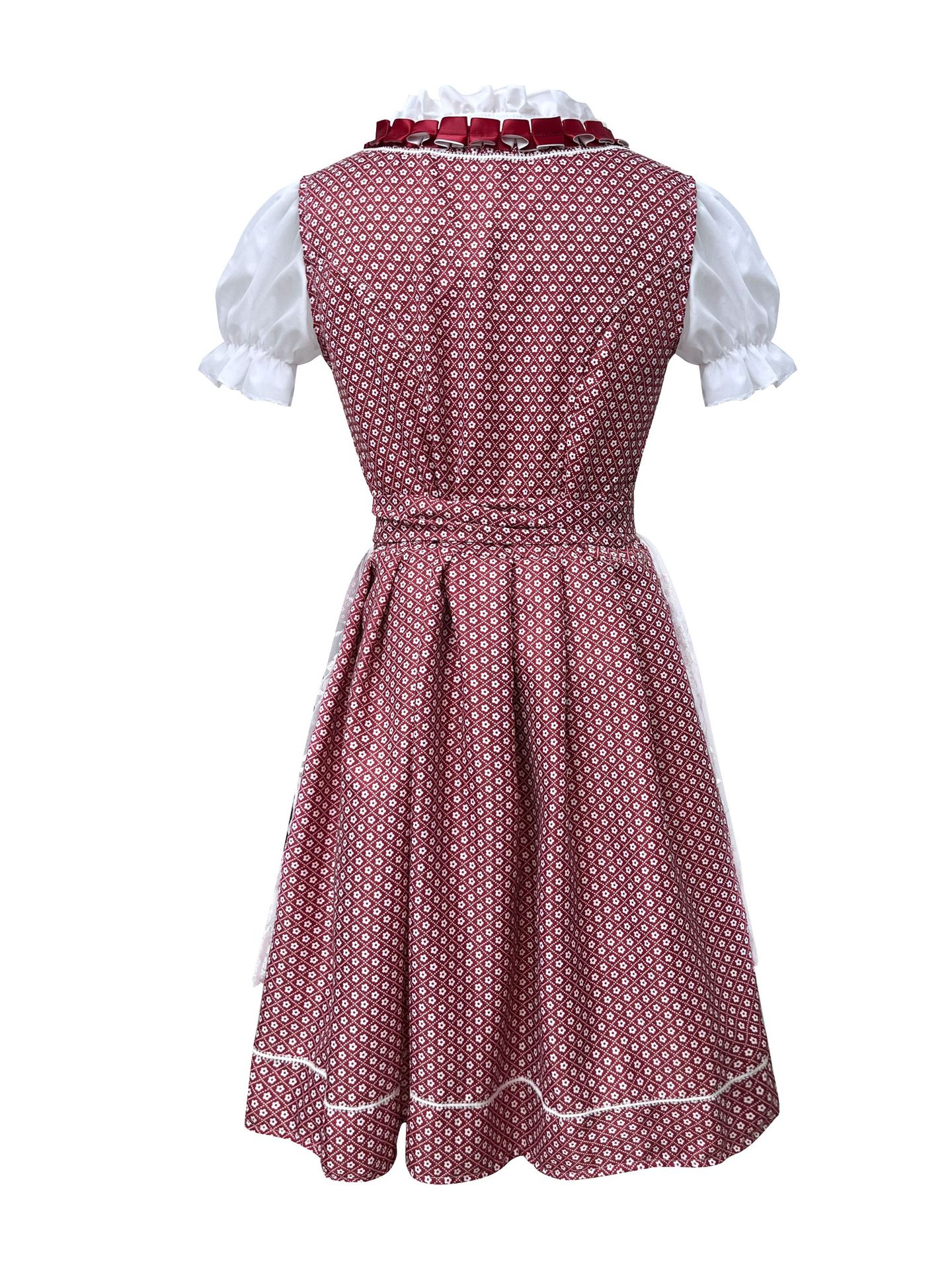 Bavarian Dirndl Dress for Women, Short Sleeve Floral Oktoberfest Costume, S-5XL