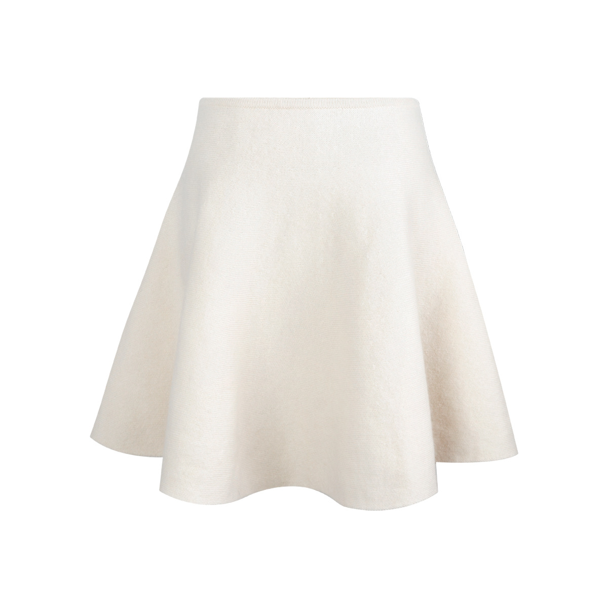 Women Wool A-Line Mini Skirt, Pleated Hepburn Style Commuter Skirt for Fall Winter