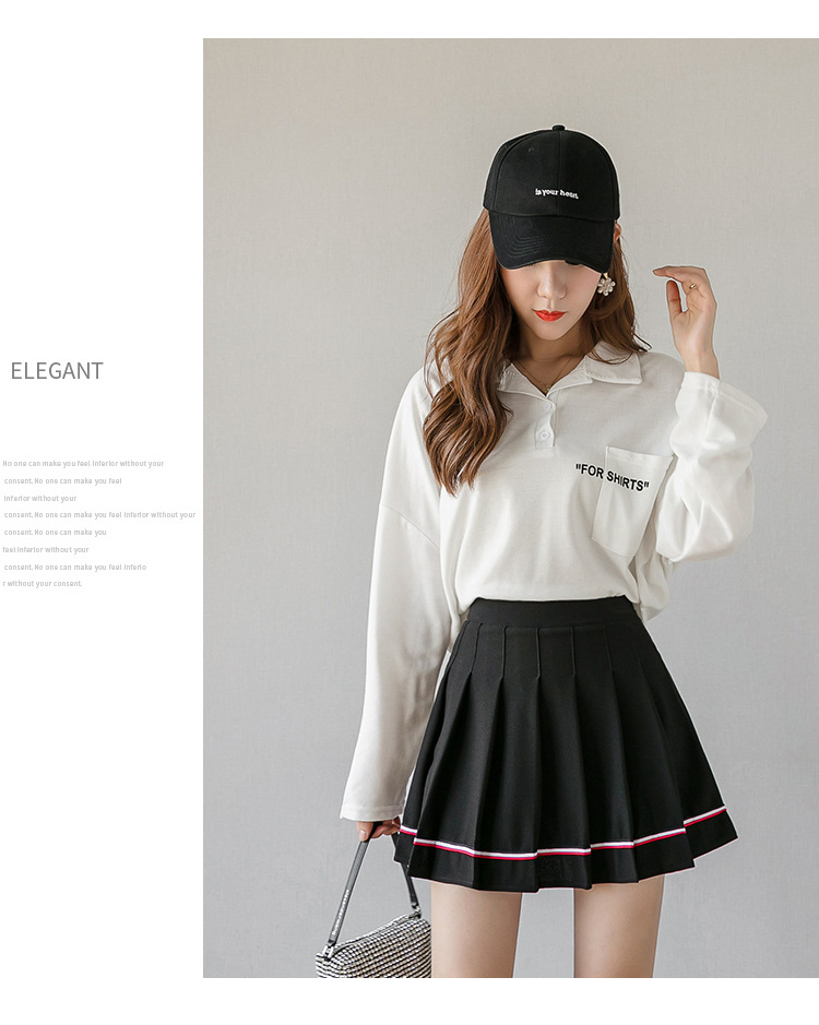 Women Pleated Mini Skirt with Colorful Stripes, High Waist A-Line Short Skirt for Students