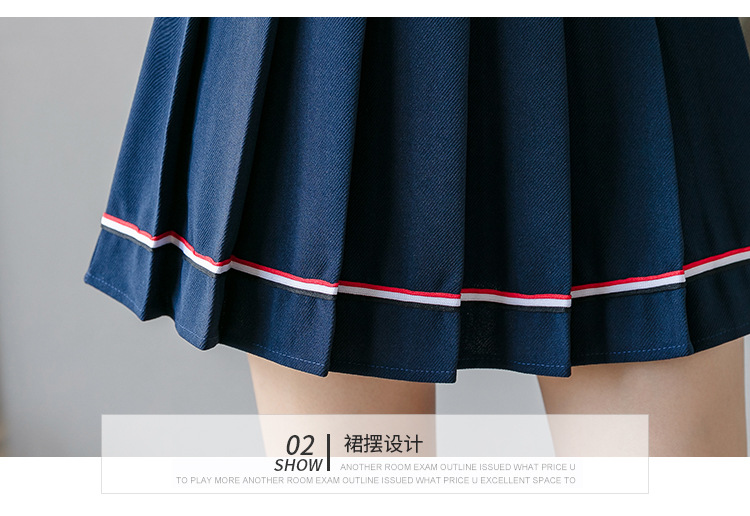 Women Pleated Mini Skirt with Colorful Stripes, High Waist A-Line Short Skirt for Students