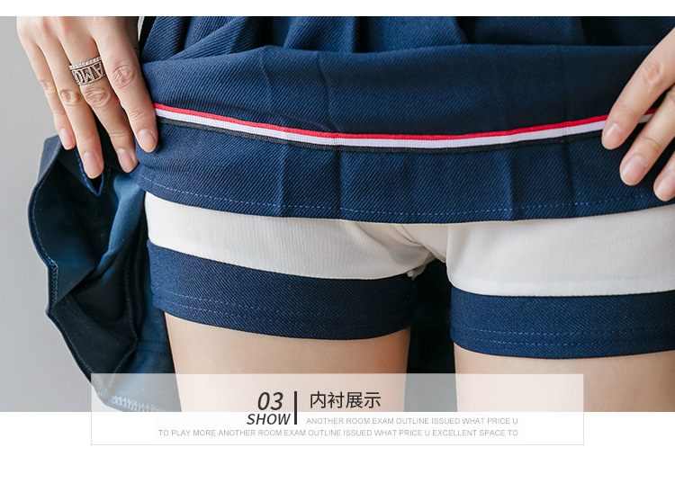 Women Pleated Mini Skirt with Colorful Stripes, High Waist A-Line Short Skirt for Students