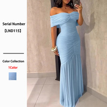 Women Sleeveless Halter Satin Maxi Dress Solid Color A-Line Long Dress for Vacation and Evening