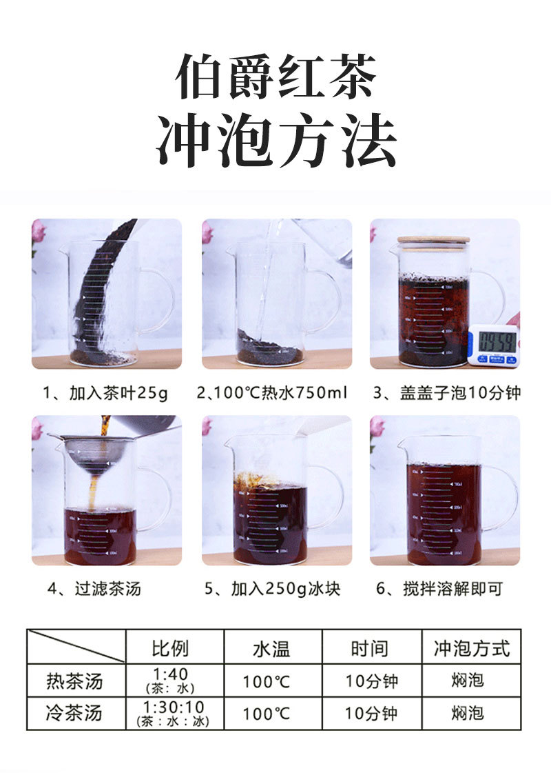 Earl Grey Black Tea with Bergamot, 500g Loose Leaf Tea for Milk Tea Shops and Commercial Use