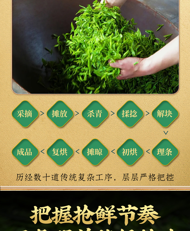 Longjing Green Tea, 250g Bucket Pack, Spring First Flush, Bean Aroma, Loose Leaf Tea for Daily Drinking or Gifting