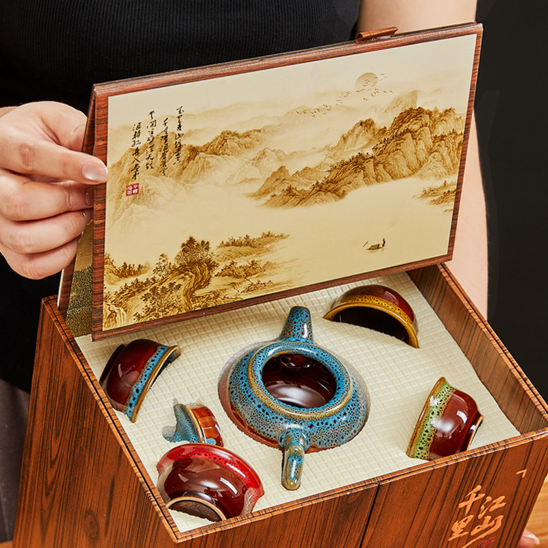 Ripe Pu-erh Tuo Cha Tea Gift Box, 370g Menghai Ripe Pu-erh Mini Tuo Tea for Home