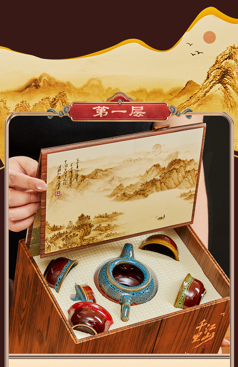 Ripe Pu-erh Tuo Cha Tea Gift Box, 370g Menghai Ripe Pu-erh Mini Tuo Tea for Home