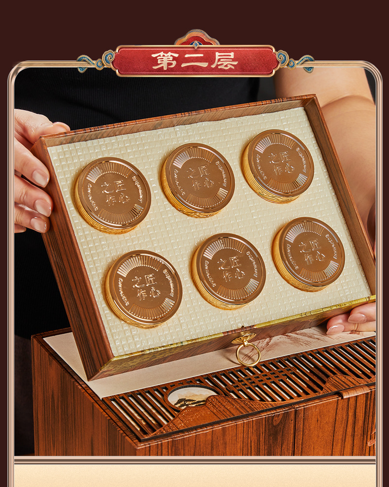 Ripe Pu-erh Tuo Cha Tea Gift Box, 370g Menghai Ripe Pu-erh Mini Tuo Tea for Home