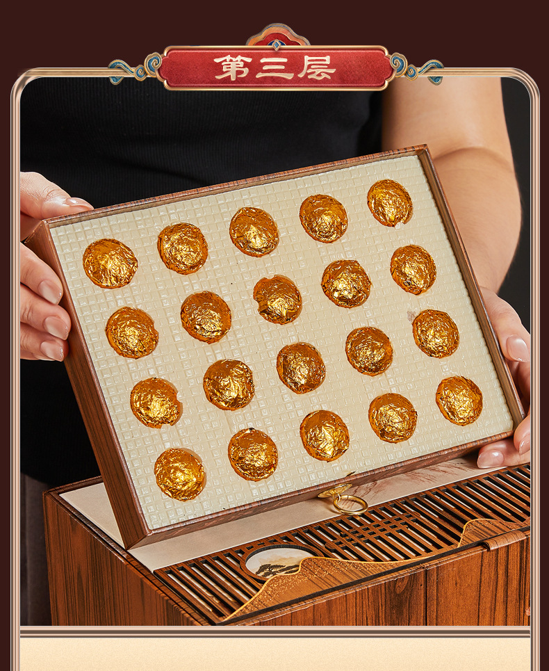 Ripe Pu-erh Tuo Cha Tea Gift Box, 370g Menghai Ripe Pu-erh Mini Tuo Tea for Home