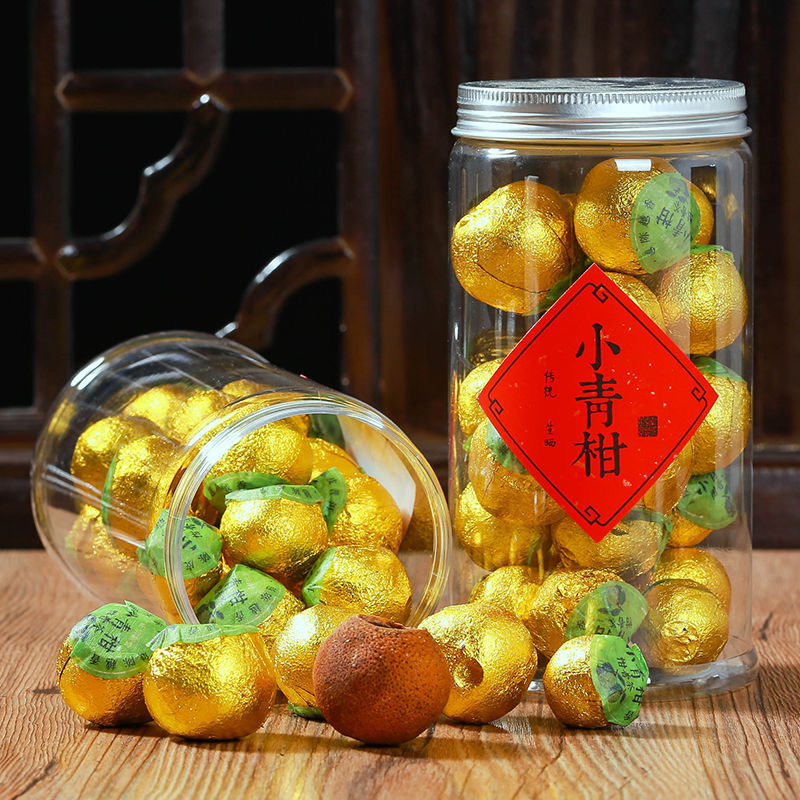 Tianma Xiao Qing Gan Stuffed Mandarin Pu'er Ripe Tea, 500g Loose Leaf Ganpu Tea from Guangdong