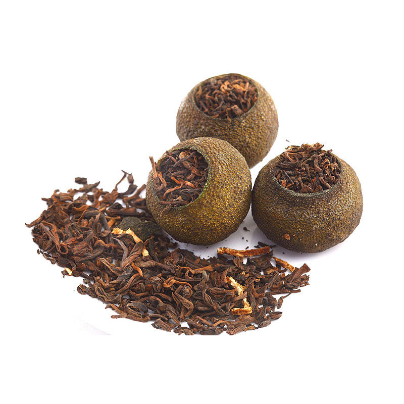 Xinhui Ganpu Pu-erh Tea, Ripe Tea with Tangerine Peel, 250g Bagged Chinese Tea for Home
