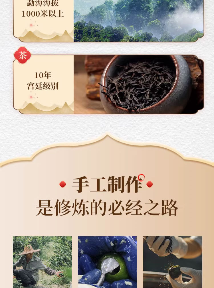 Xinhui Ganpu Pu-erh Tea, Ripe Tea with Tangerine Peel, 250g Bagged Chinese Tea for Home