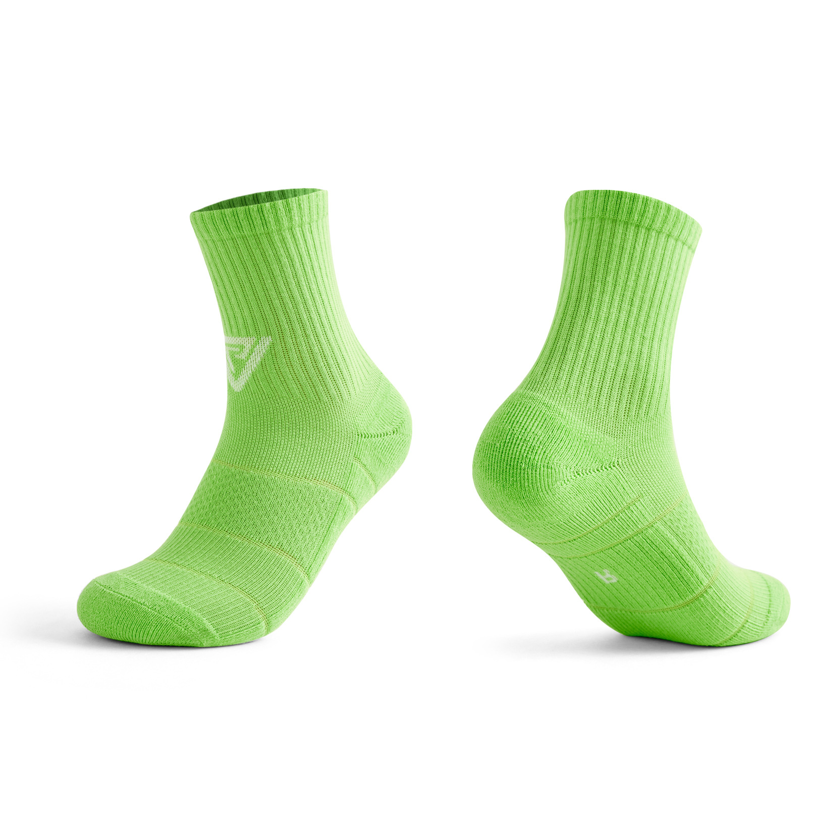 RUNYUBO Men's Cotton Mid-Calf Athletic Socks, Cushioned Anti-Slip Breathable Running Socks for Teens and Young Adults