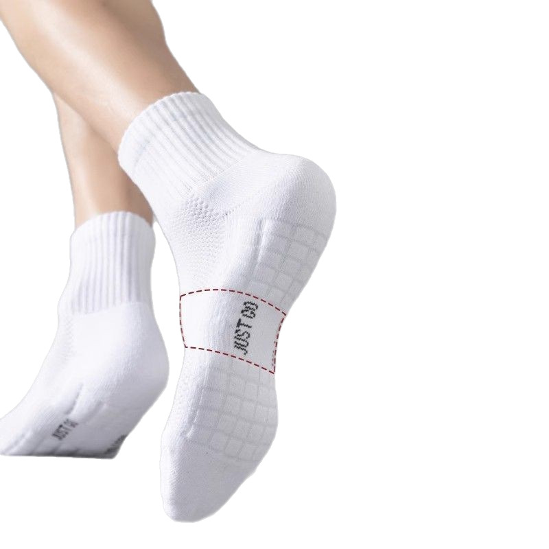 Cotton Athletic Crew Socks for Tennis, Running and Badminton, Moisture-Wicking Cushioned Sports Socks