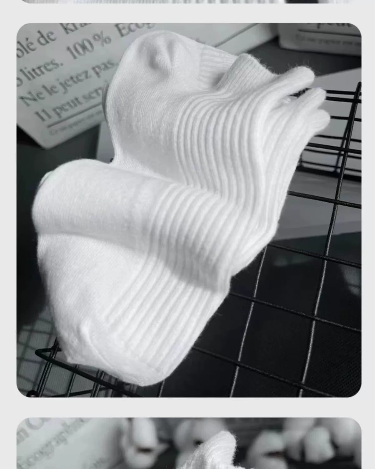 Men's Thin Breathable Ankle Socks, Black and White Striped Low Cut Boat Socks for Spring Casual Wear