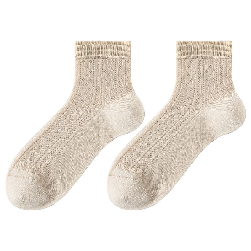 Women's Mulberry Silk Blend Ankle Socks, Thin Breathable Seamless Short Socks for Spring Summer