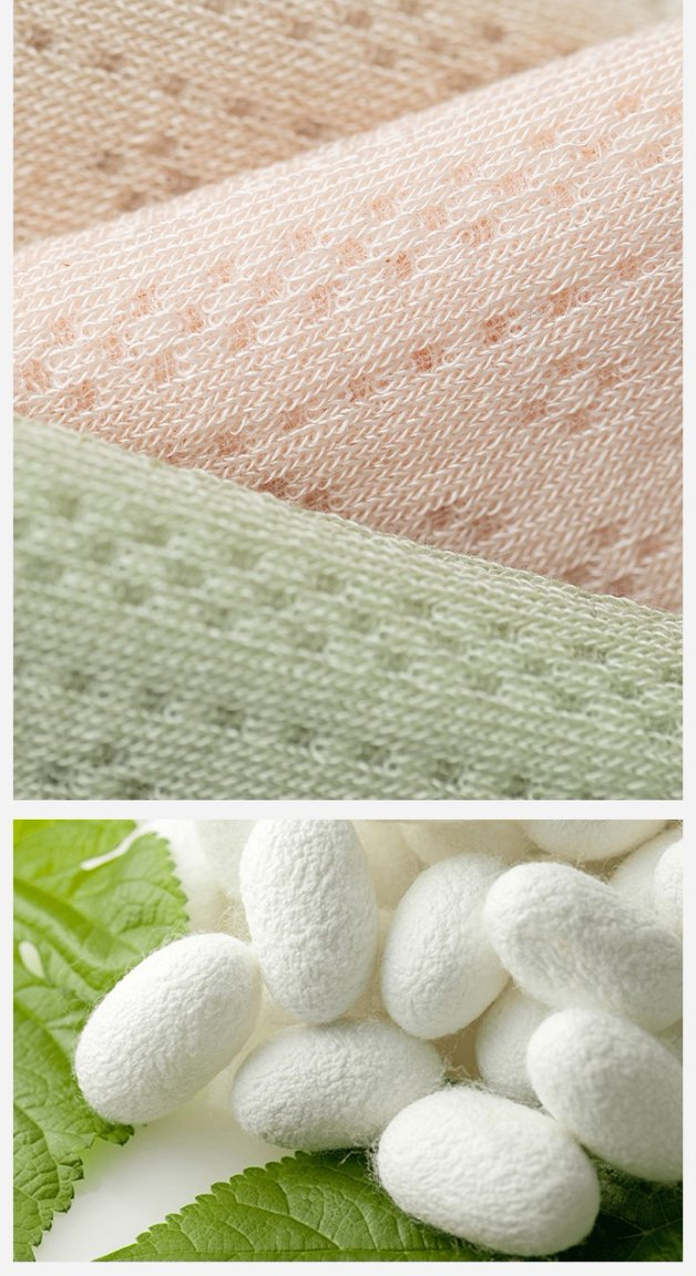 Women's Mulberry Silk Blend Ankle Socks, Thin Breathable Seamless Short Socks for Spring Summer