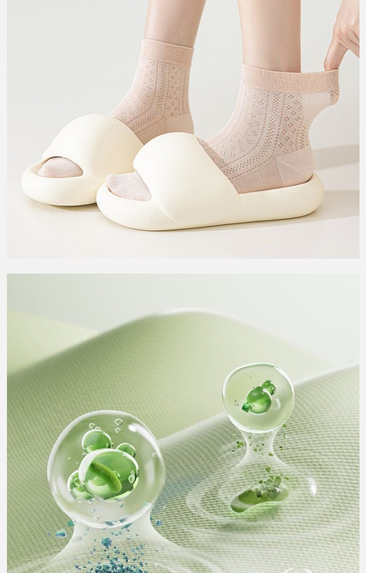 Women's Mulberry Silk Blend Ankle Socks, Thin Breathable Seamless Short Socks for Spring Summer