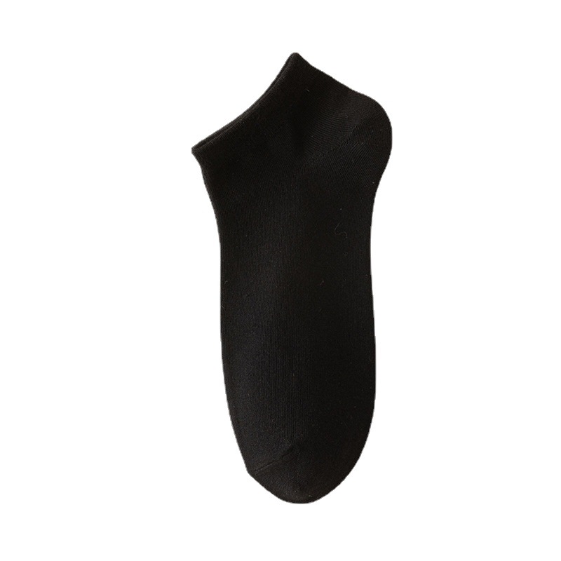 Men's Cotton Low Cut Ankle Socks, Solid Color Thin Breathable Sweat-Absorbent Short Socks for Spring and Summer