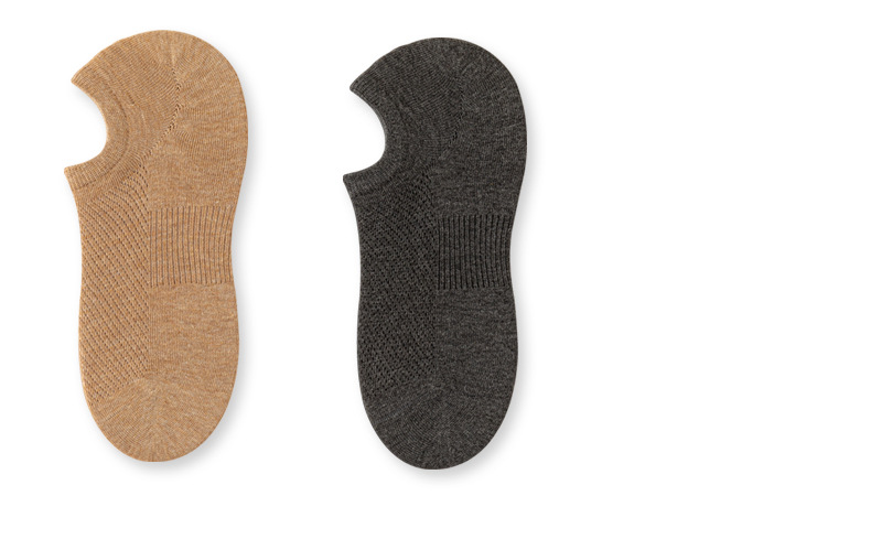Men's Cotton No-Show Ankle Socks, Thin Breathable Sweat-Absorbing Casual Short Socks for Summer