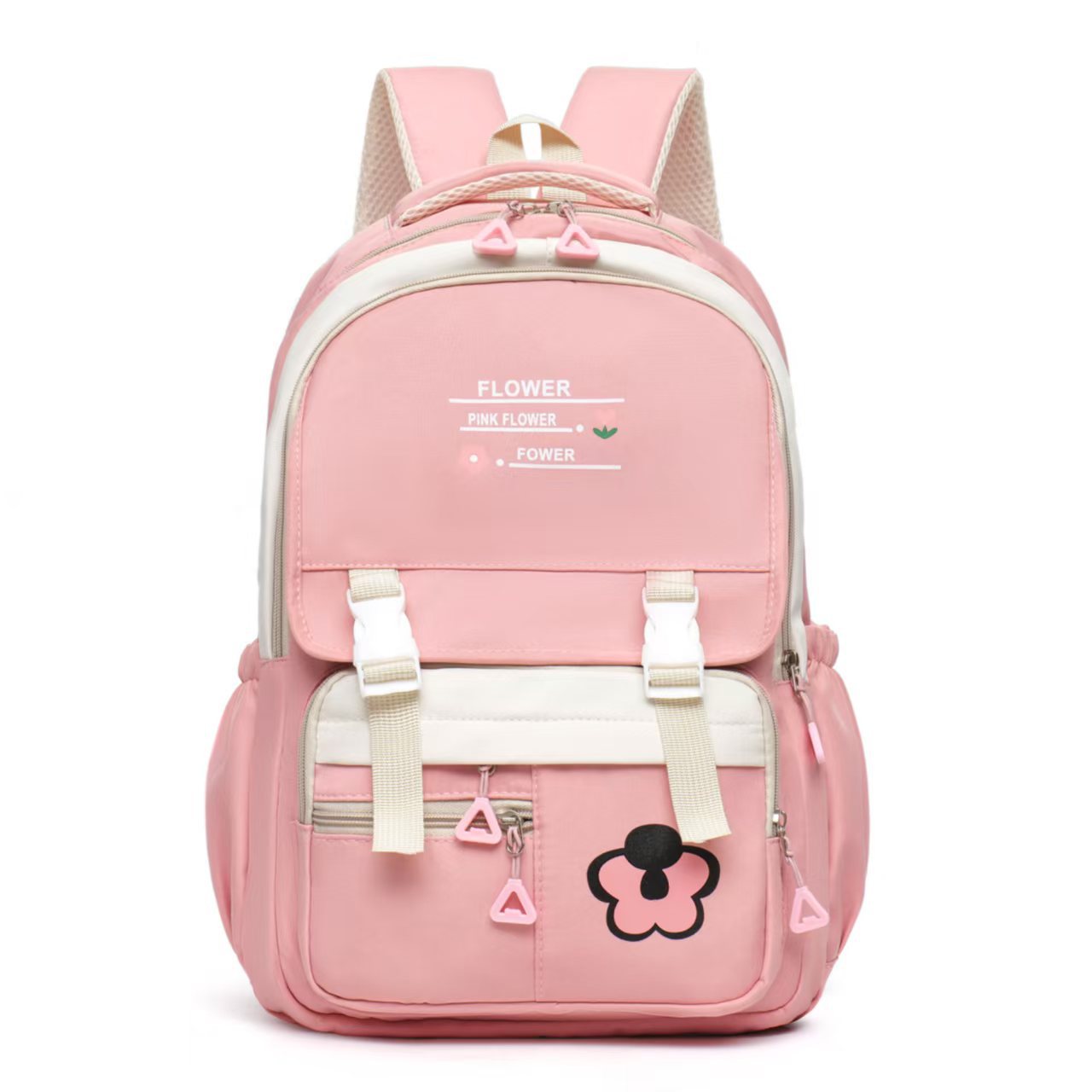 Ronglida Nylon School Backpack for Women and Men, Casual Daypack Fits 13 Inch Laptop