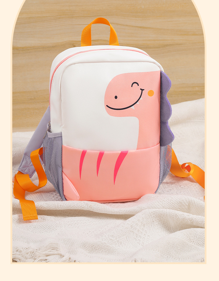 Kids Dinosaur Backpack for Kindergarten, Oxford Cloth Cartoon School Bag with Wear-Resistant Curved Shoulder Straps