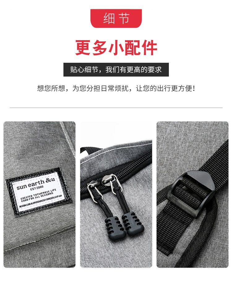 Oxford Cloth Backpack for Teens, 20-35L Large Capacity School Bag with 15-Inch Laptop Compartment, Unisex Casual Travel