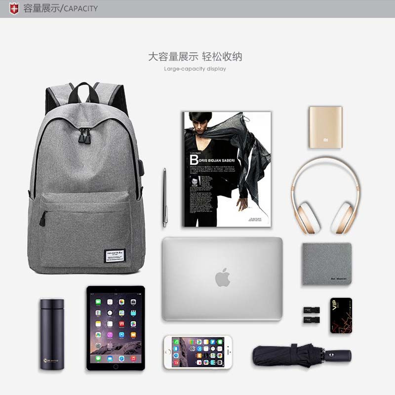 Oxford Cloth Backpack for Teens, 20-35L Large Capacity School Bag with 15-Inch Laptop Compartment, Unisex Casual Travel