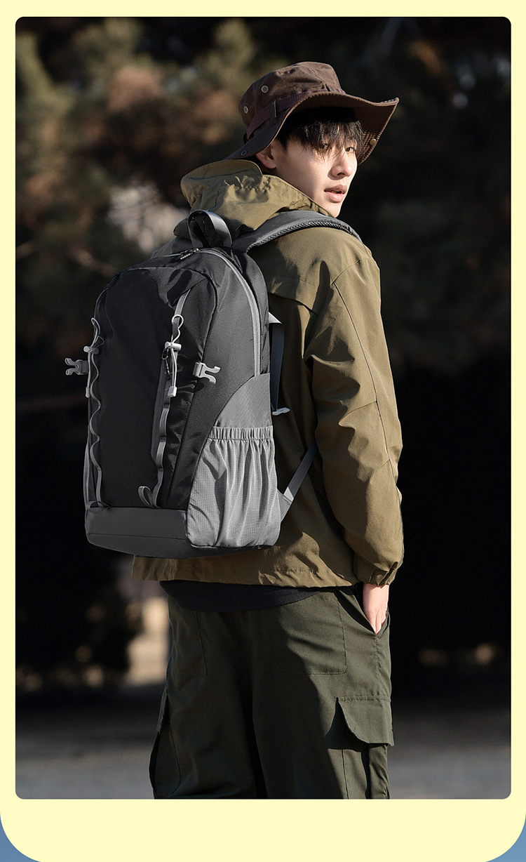 Feisha 20-35L Hiking Backpack, Water-Resistant Nylon Daypack for Men and Women, Breathable Outdoor Trekking Bag