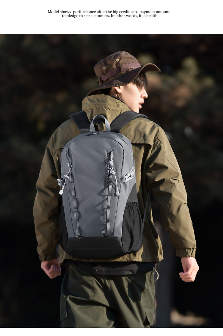 Feisha 20-35L Hiking Backpack, Water-Resistant Nylon Daypack for Men and Women, Breathable Outdoor Trekking Bag