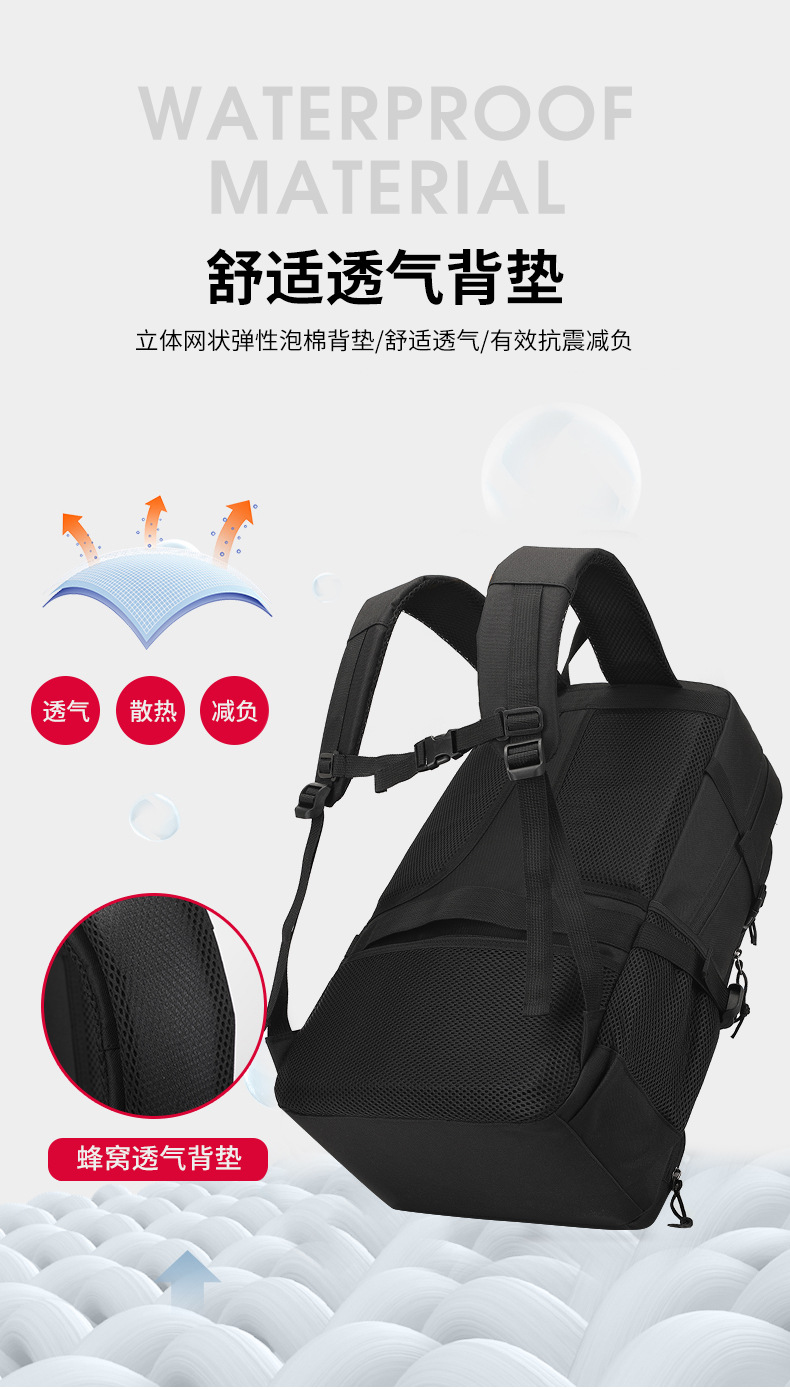 Oxford Cloth Hiking Backpack 20-35L Breathable Tactical Daypack for Outdoor Trekking and Travel