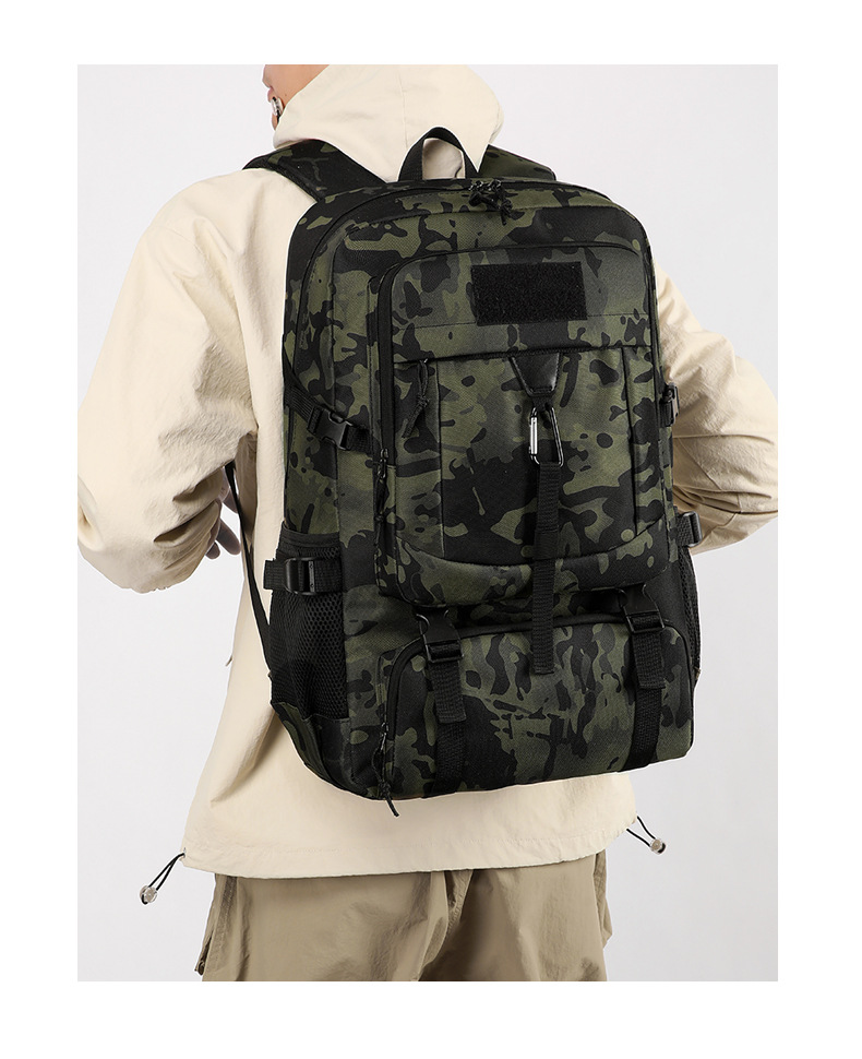 Oxford Cloth Hiking Backpack 20-35L Breathable Tactical Daypack for Outdoor Trekking and Travel