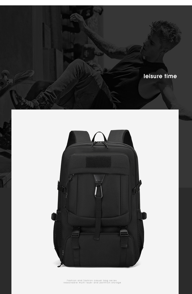 Oxford Cloth Hiking Backpack 20-35L Breathable Tactical Daypack for Outdoor Trekking and Travel