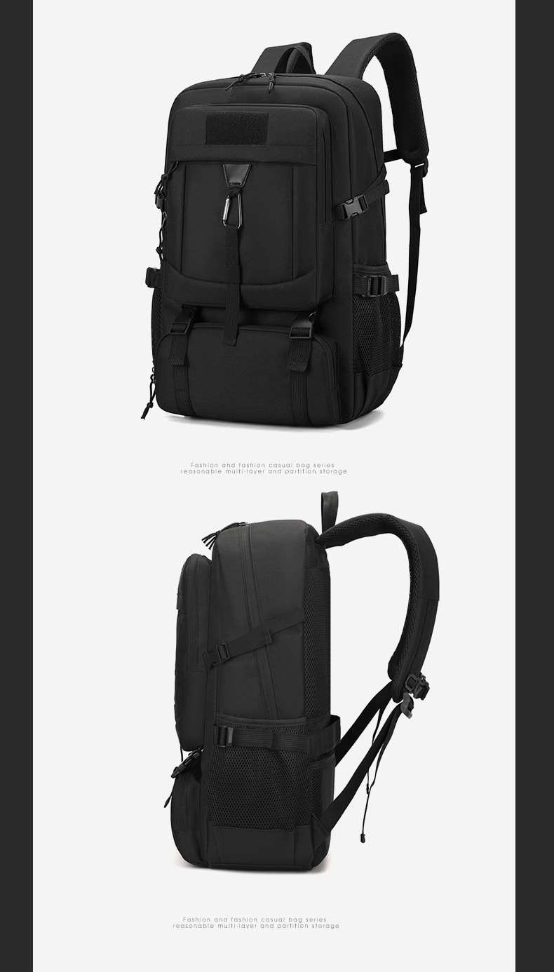 Oxford Cloth Hiking Backpack 20-35L Breathable Tactical Daypack for Outdoor Trekking and Travel