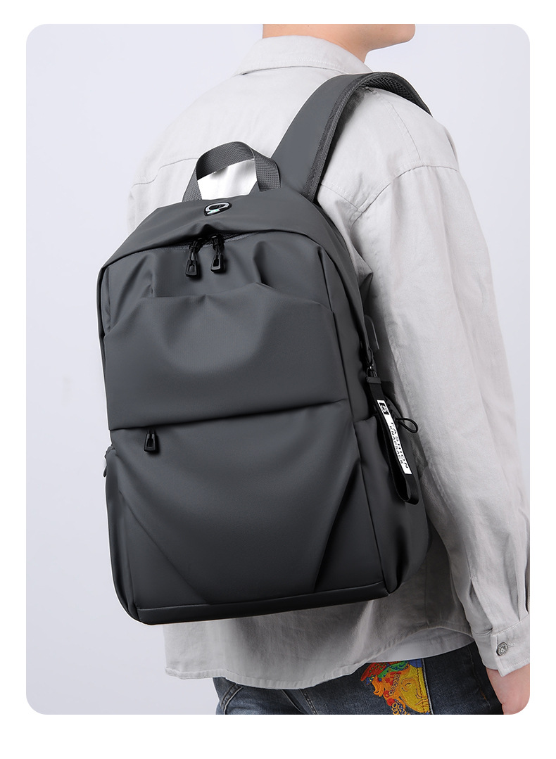 Water-Resistant Oxford Cloth Commuter Backpack, 20-35L Large Capacity Laptop Backpack for Travel and School