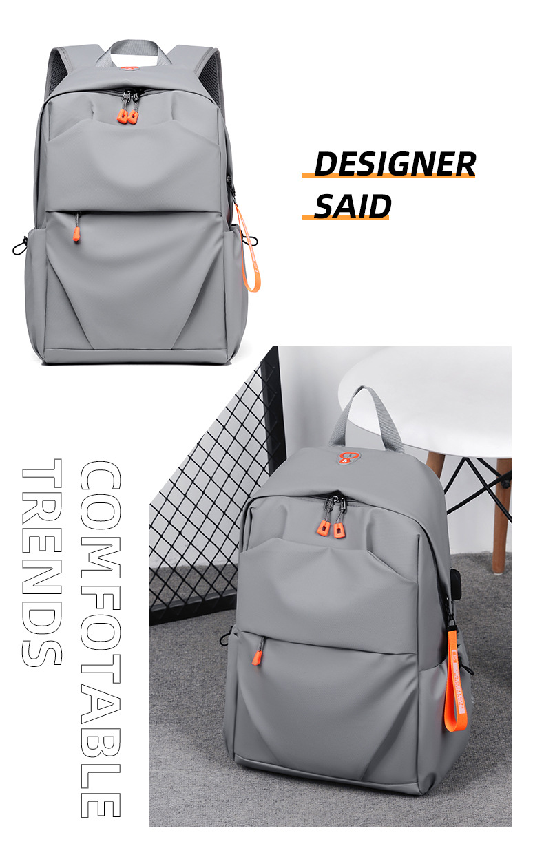 Water-Resistant Oxford Cloth Commuter Backpack, 20-35L Large Capacity Laptop Backpack for Travel and School