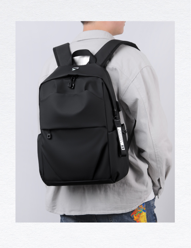 Water-Resistant Oxford Cloth Commuter Backpack, 20-35L Large Capacity Laptop Backpack for Travel and School