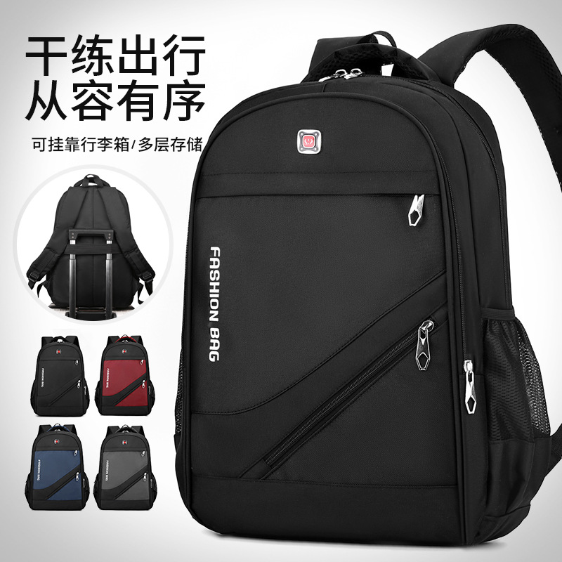 Oxford Cloth Business Laptop Backpack for Men, 20-35L Commuter Travel Daypack Fits 12-Inch Laptop