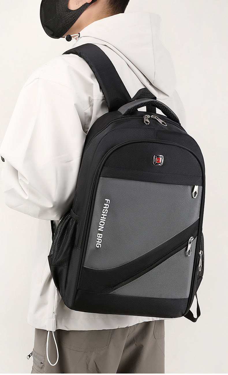 Oxford Cloth Business Laptop Backpack for Men, 20-35L Commuter Travel Daypack Fits 12-Inch Laptop